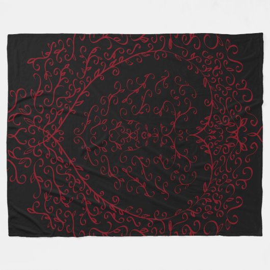 Rood Zwarte Weddenschap Gothic Heart Beauful Elega Fleece Deken (Voorkant (Horizontaal))