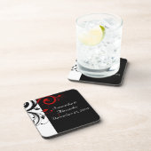 Rood-zwarte wijnstokken drankjes onderzetter (Rechterzijde)