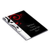 Rood-zwarte wijnstokken notitieboek (Rechterzijde)