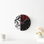 Rood-zwarte wijnstokken ronde klok (Huis)