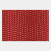 Rood Zweeds Dala Paard met Harten Holiday Inpakpapier Vel (Voorkant 3)