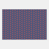 Rood Zweeds Dala Paard met Harten Holiday Inpakpapier Vel (Voorkant 2)