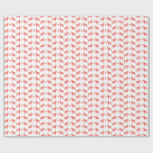 Rood Zweeds Dala Paard Wit Geschenk Wrap Cadeaupapier (Vlak)