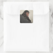 Roodaangezichtspinaap (Ateles paniscus) Vierkante Sticker (Tas)