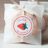 Roodaardbei Ronde Sticker