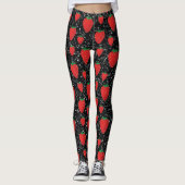 Roodaardbeiboomvruchtenovers Zoete bessen Elegant Leggings (Voorkant)