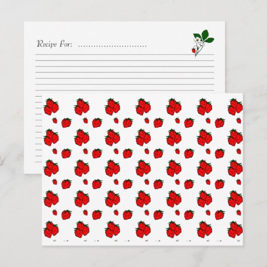 Roodaardbeientekaarten Briefkaart (Voorkant / Achterkant)