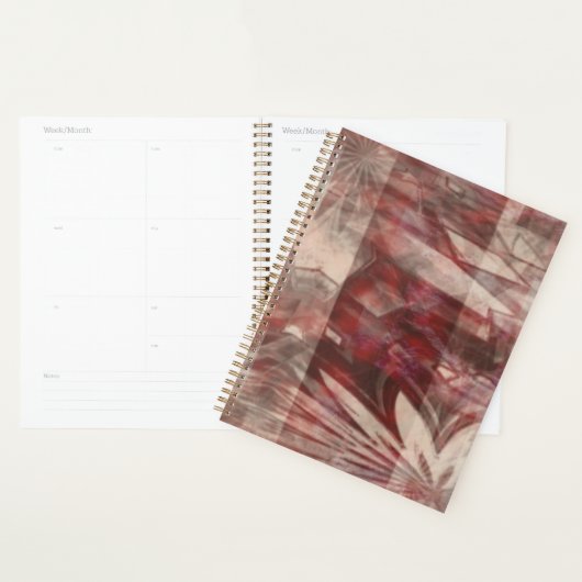 roodachtig abstract ontwerp Planner (Display)
