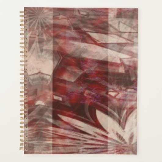 roodachtig abstract ontwerp Planner (Voorkant)