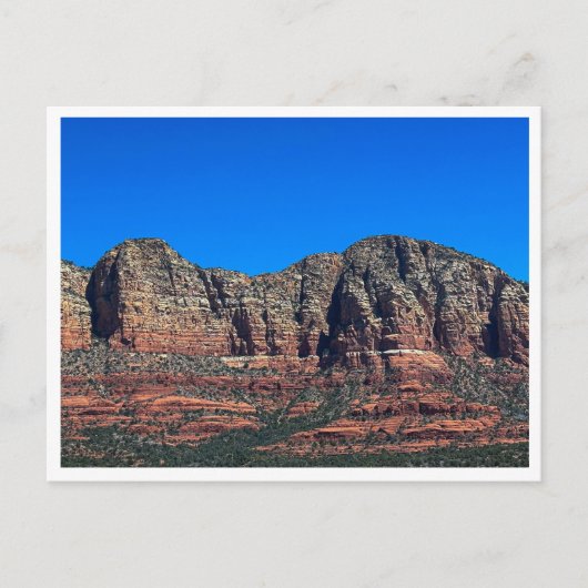 roodachtig gesteente briefkaart (Voorkant)