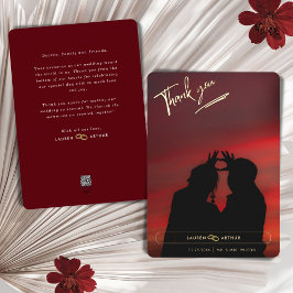 Roodachtig Modern Chique Minimaal Foto Huwelijk Da Folie Uitnodiging