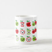 Roodappel en groene appel kawaii beker koffiemok (Center)