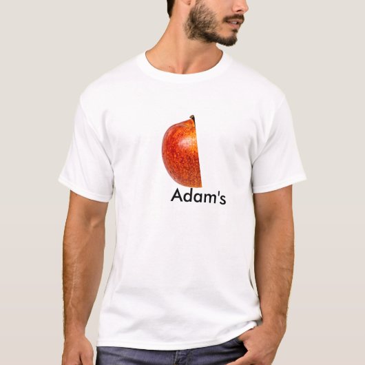 Roodappel links halve t-shirt (Voorkant)