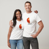 Roodappel links halve t-shirt (Unisex)