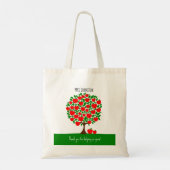 Roodappelboom voor cadeautje voor lerarenklasse be tote bag (Achterkant)