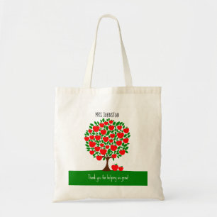 Roodappelboom voor cadeautje voor lerarenklasse be tote bag
