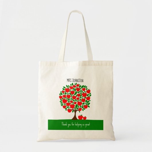 Roodappelboom voor cadeautje voor lerarenklasse be tote bag (Voorkant)