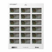 Roodappelkerstfeest met graaszoen etiket (Full Sheet)