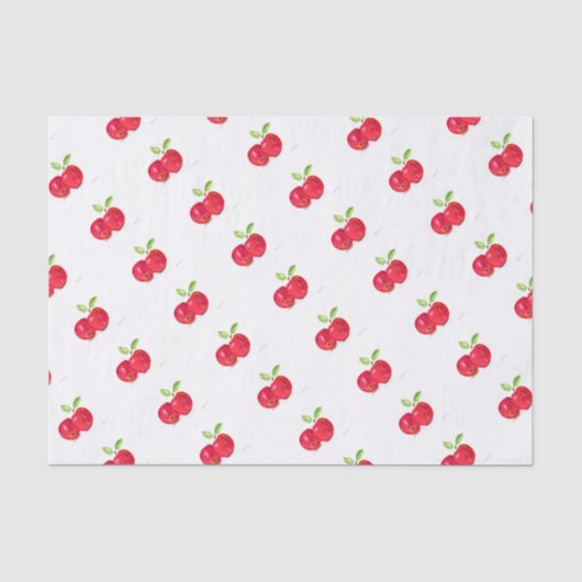 Roodappels fruit Teacher Gift Pattern Food Tissuepapier (Voorkant)