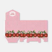 Roodappelsap Vrucht Gingham Bedankdoosjes (Uitgevouwen)