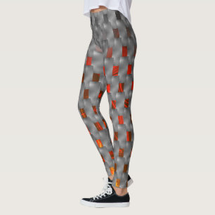 Roodbaar afbeelding met grijze borden, rechthoekig leggings