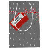 Roodbaardag Label op pokadots Medium Cadeauzakje (Voorkant)
