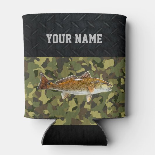 Roodbaardrum Vist naam Robuged Camo Blikjeskoeler (Achterkant)