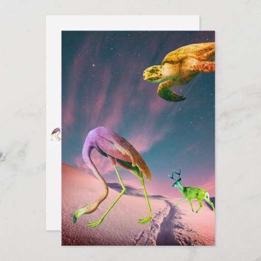 Roodbaardschildpad Feestdagenkaart (Voorkant / Achterkant)