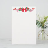 Roodbaarheiddag bovengrens Bow Cardinals Briefpapier (Staand voorkant)