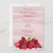 Roodbaarheidspartij van Romantische rozen Kaart (Achterkant)