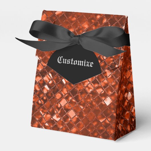 Roodbaarheidspatroon voor mousserende rode mozaïek bedankdoosjes (Voorkant Zijde)