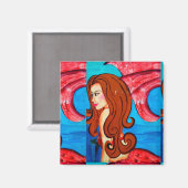 roodbaarmaster magnet (Voorkant / Achterkant)