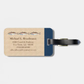 Roodbaars (blauwe accent) bagagelabel (Achterkant horizontaal)