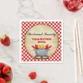 Roodbaars Boil Pot Red Check Gingham Servet (Insitu)