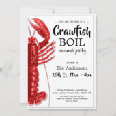 Roodbaars Boil Zwart Wit Zomerfeest Kaart (Voorkant)