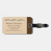 Roodbaars (bruine inkool) bagagelabel (Achterkant horizontaal)