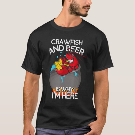 Roodbaars en Bier is waarom ik hier kook T-shirt (Voorkant)