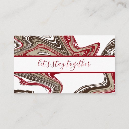 roodbaars en chocolade trouwe punker klantenkaartje (Achterkant)