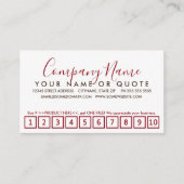 roodbaars en chocolade trouwe punker klantenkaartje (Voorkant)