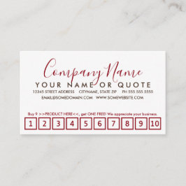 roodbaars en chocolade trouwe punker klantenkaartje