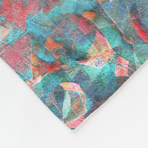 Roodbaars en cyaanvlekken op schitterende wand