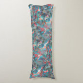 Roodbaars en cyaanvlekken op schitterende wand lichaamskussen (Voorkant Verticaal)