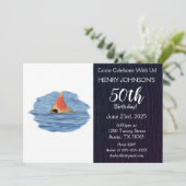 Roodbaars Gevist Geacht op 50e verjaardag Kaart (Staand voorkant)