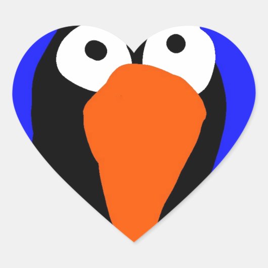 roodbaars hart sticker (Voorkant)