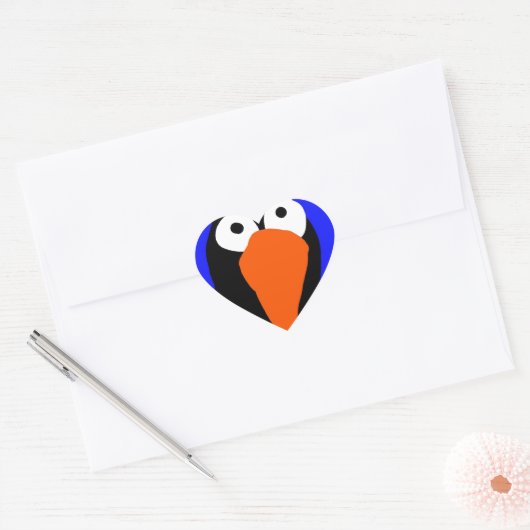 roodbaars hart sticker (Envelop)