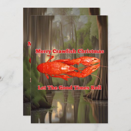 Roodbaars Kerst Kaart (Voorkant / Achterkant)