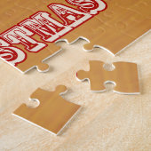 Roodbaars kerstkerstmankreet legpuzzel (Zijkant)