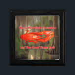 Roodbaars Kerstmis Cadeaudoosje<br><div class="desc">Crawfish Christmas Design van beneden op de bayou.</div>