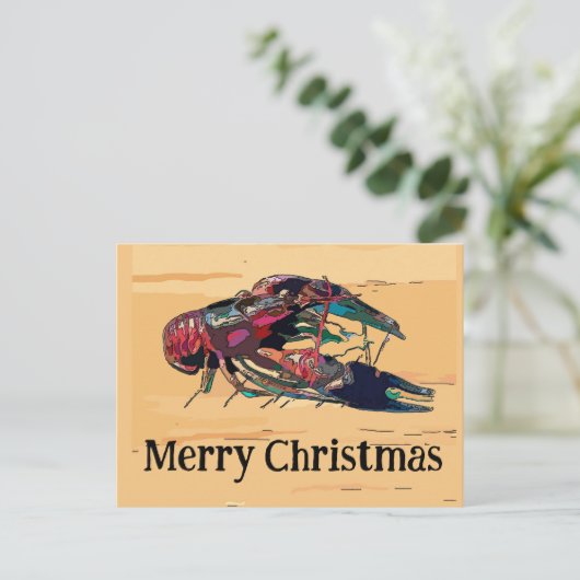 Roodbaars Kerstmis Feestdagenkaart (Staand voorkant)