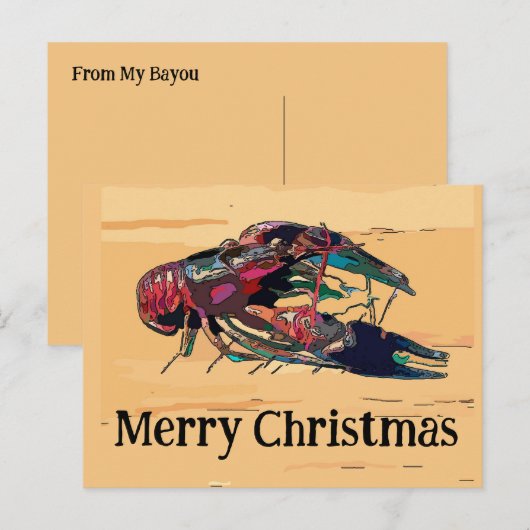 Roodbaars Kerstmis Feestdagenkaart (Voorkant / Achterkant)